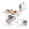 Tables avec tiroirs avec rangement ferme blanc