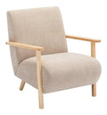 Fauteuil confortable avec rangement ferme finition bois beige variante 665