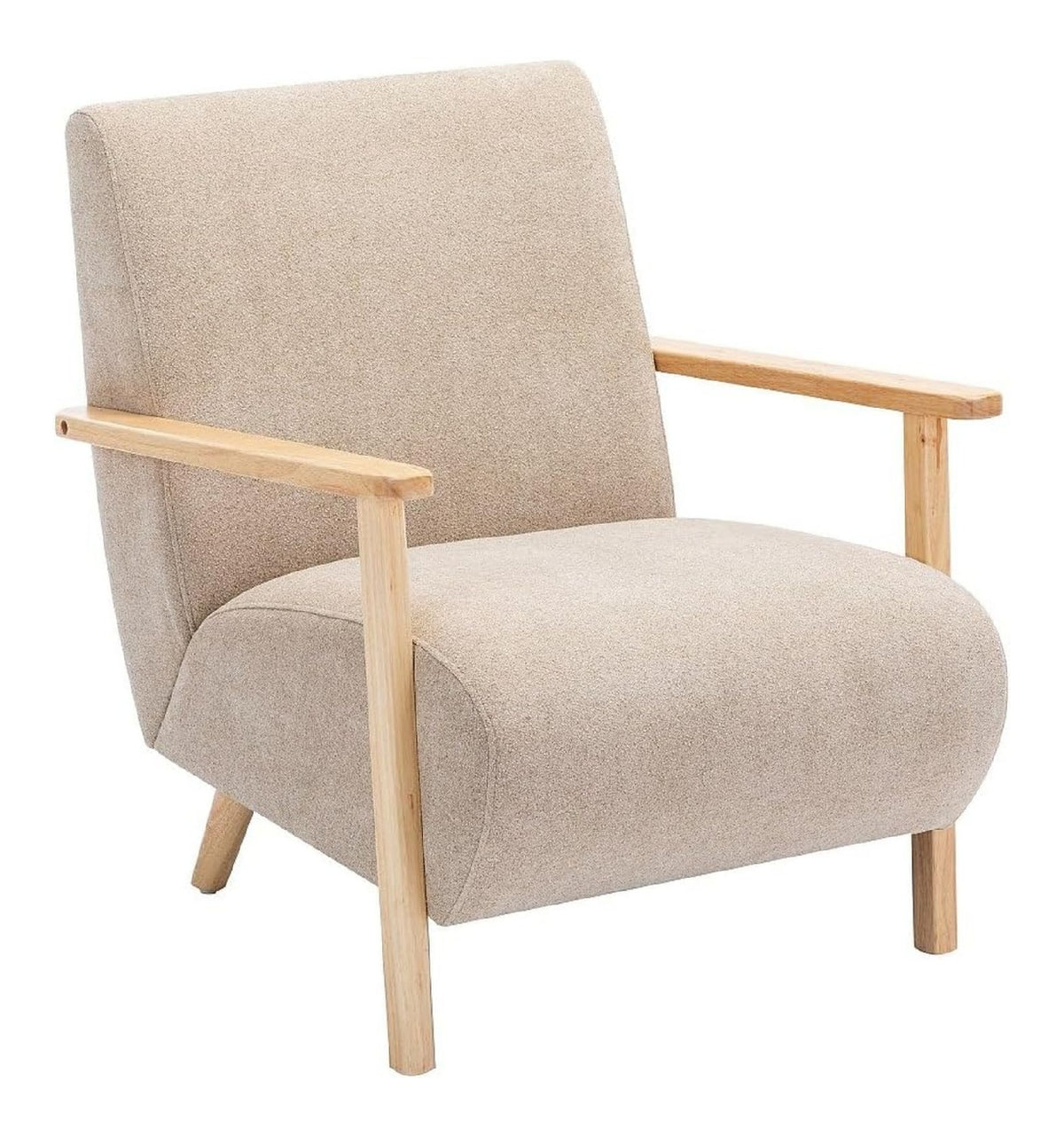 Fauteuil confortable avec rangement ferme finition bois beige variante 665