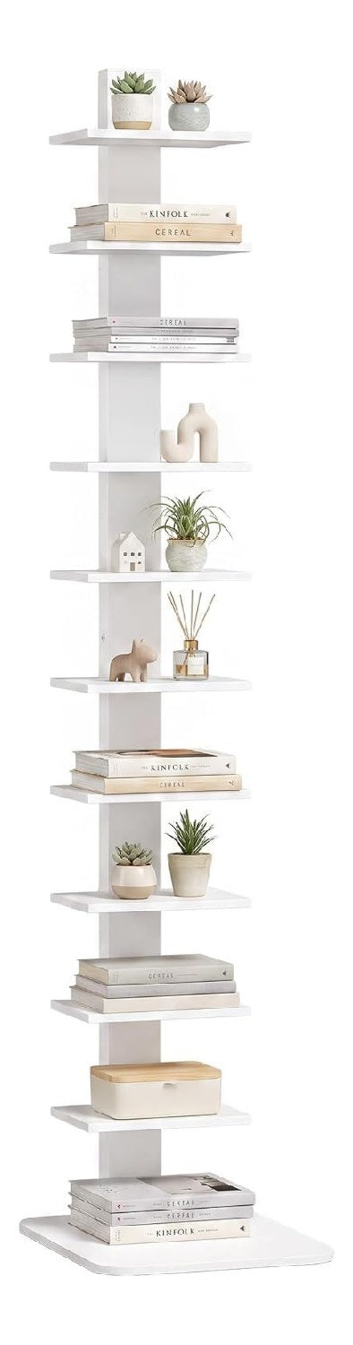 Bibliotheque finition bois blanc 34,5 x 41,5 x 163,5 cm