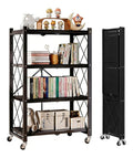 Bibliotheque avec rangement ferme sur roulettes noir