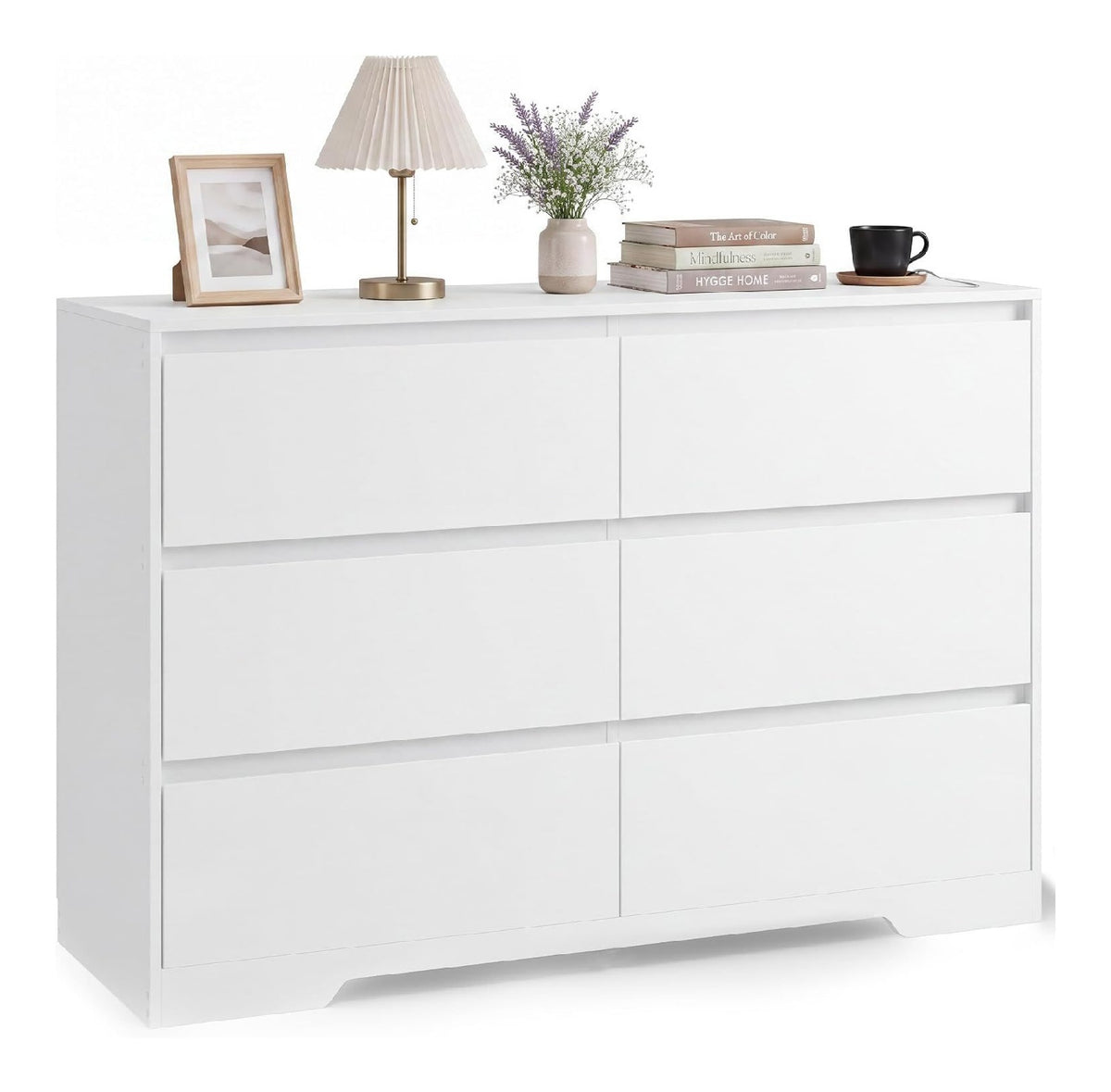 Commode de rangement avec tiroirs blanc