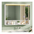 Armoires avec miroir reglable electrique blanc 19,5 x 80 x 75,5 centim