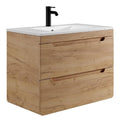 Meubles suspendus avec tiroirs avec rangement ferme naturel 80 x 46 x 59 cm