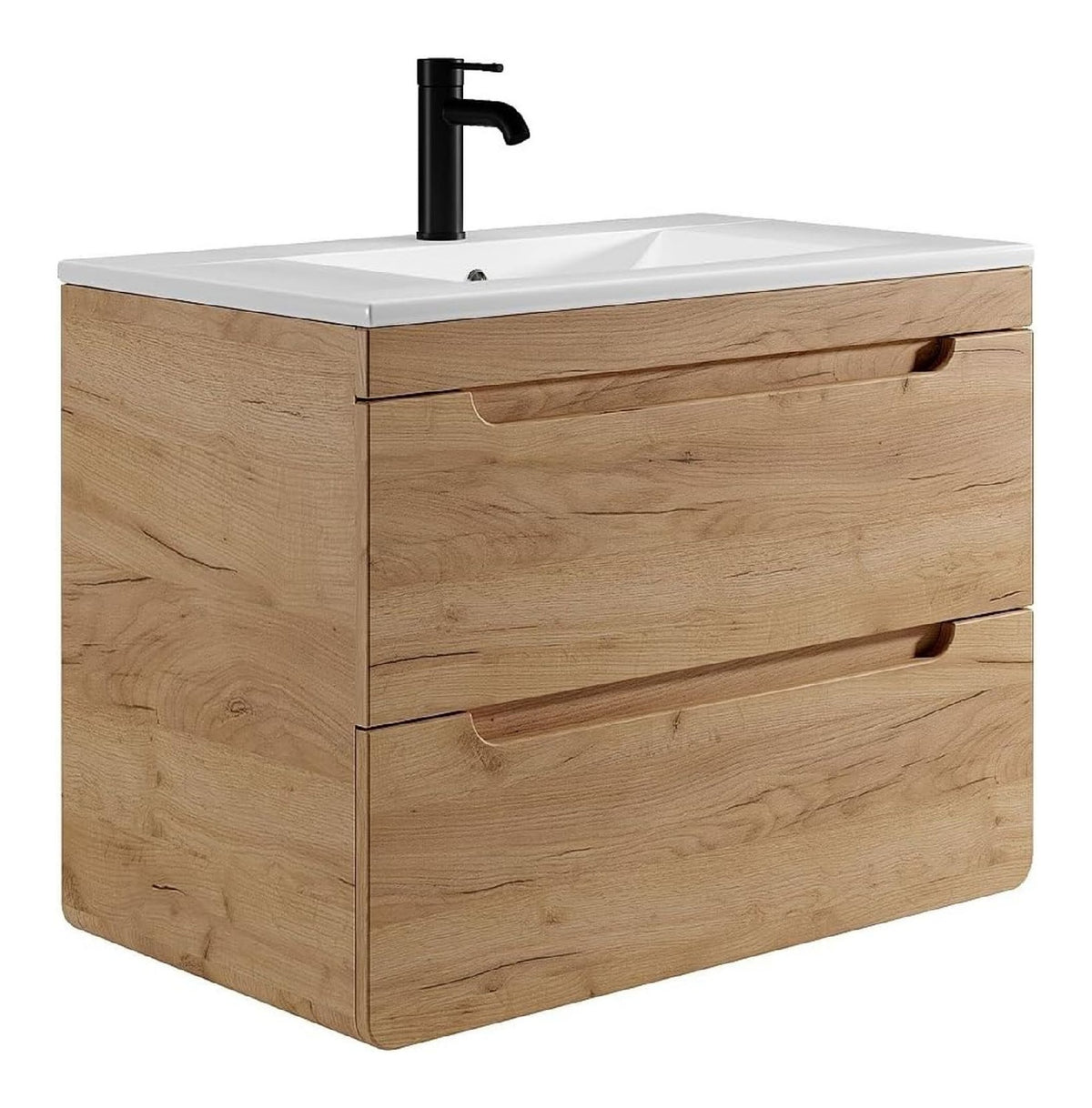 Meubles suspendus avec tiroirs avec rangement ferme naturel 80 x 46 x 59 cm