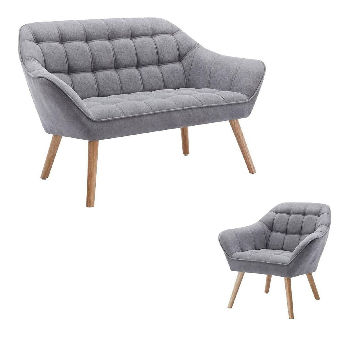 Ensembles de canapes avec rangement ferme finition bois gris
