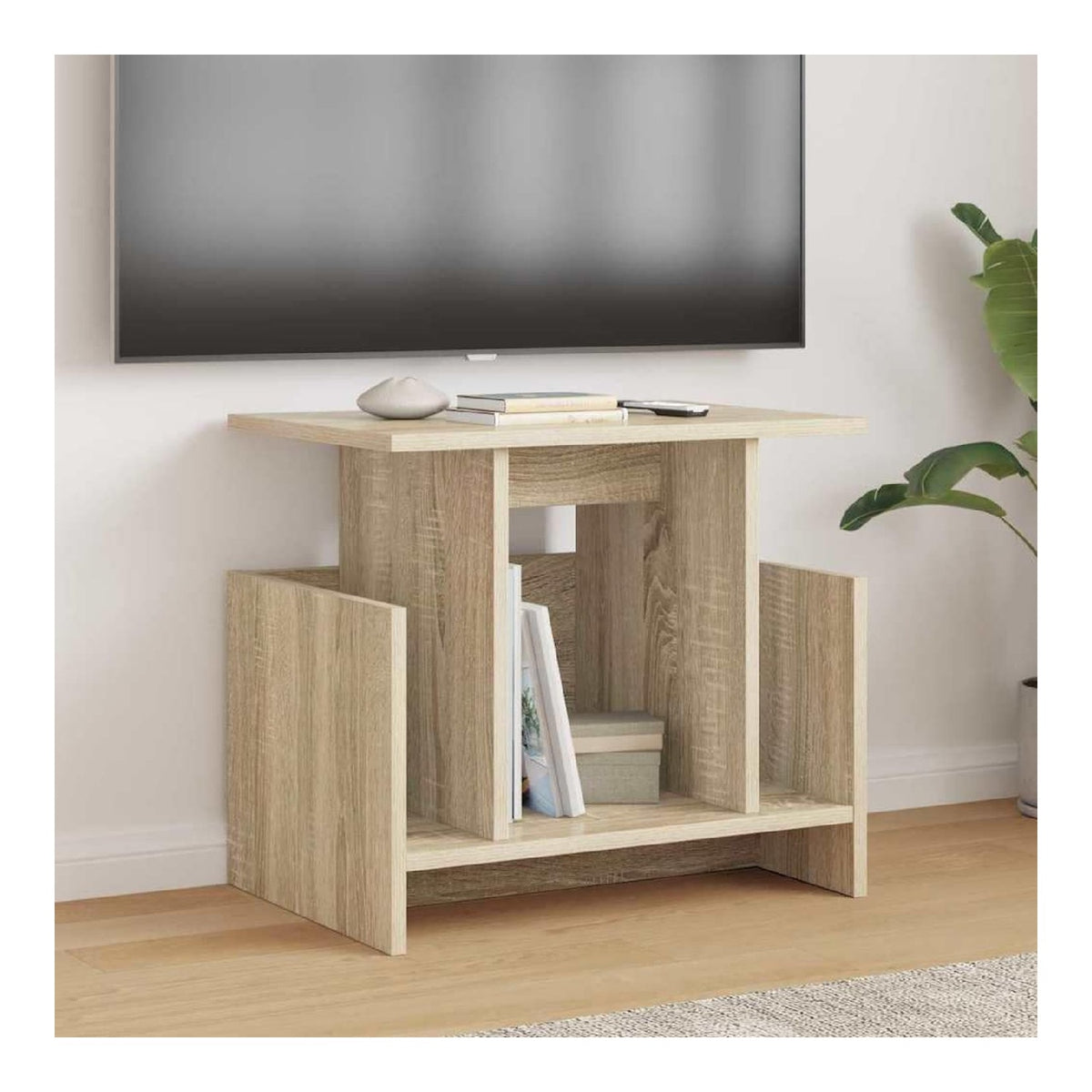 Banc TV avec tiroirs avec rangement ferme chene 50 x 35 x 45 centim