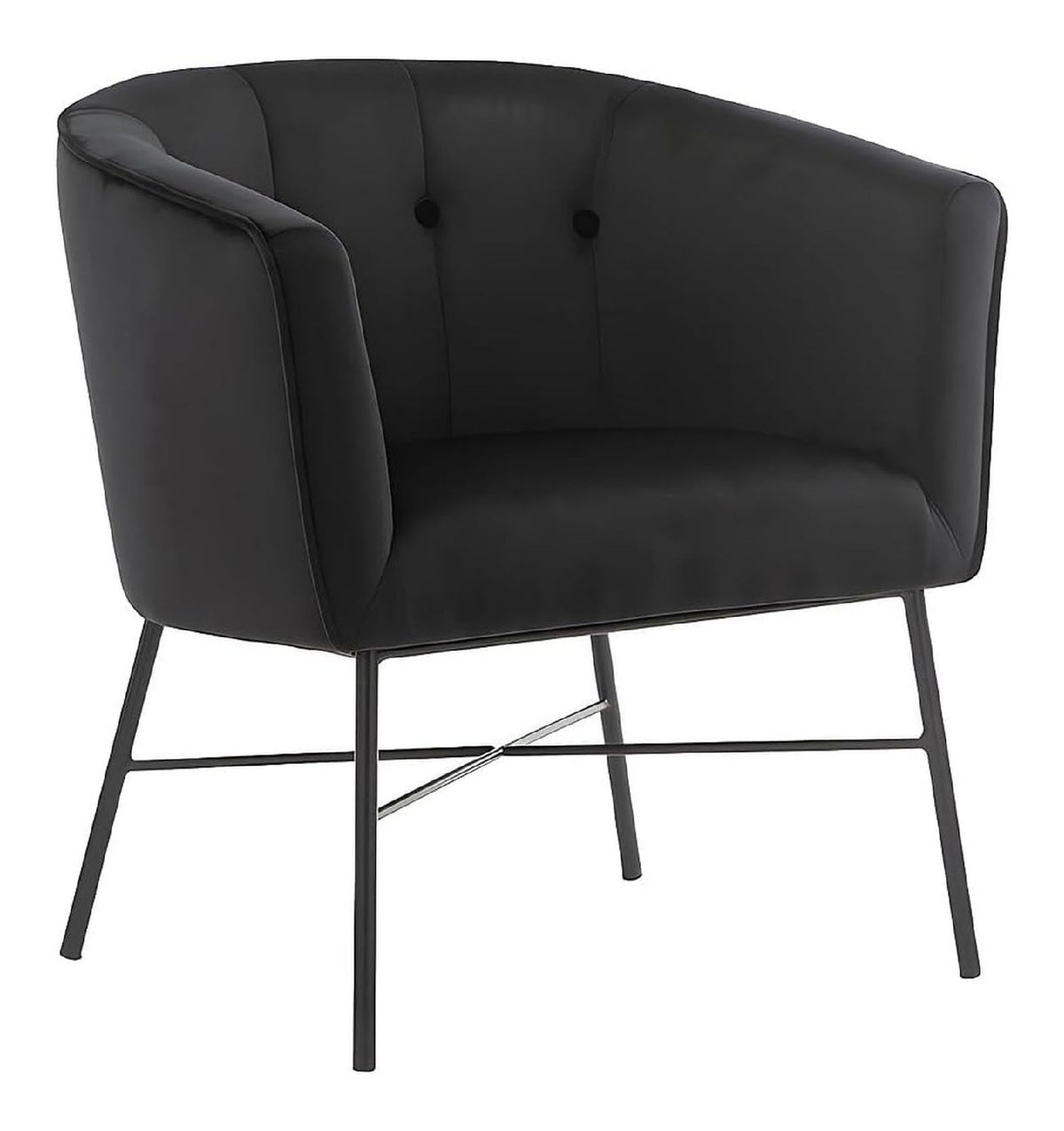 Fauteuil confortable avec rangement ferme structure metal noir