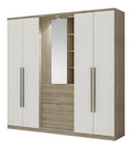 Armoire de rangement avec tiroirs avec rangement ferme chene 2,4 x 0,54 x 2,31 m