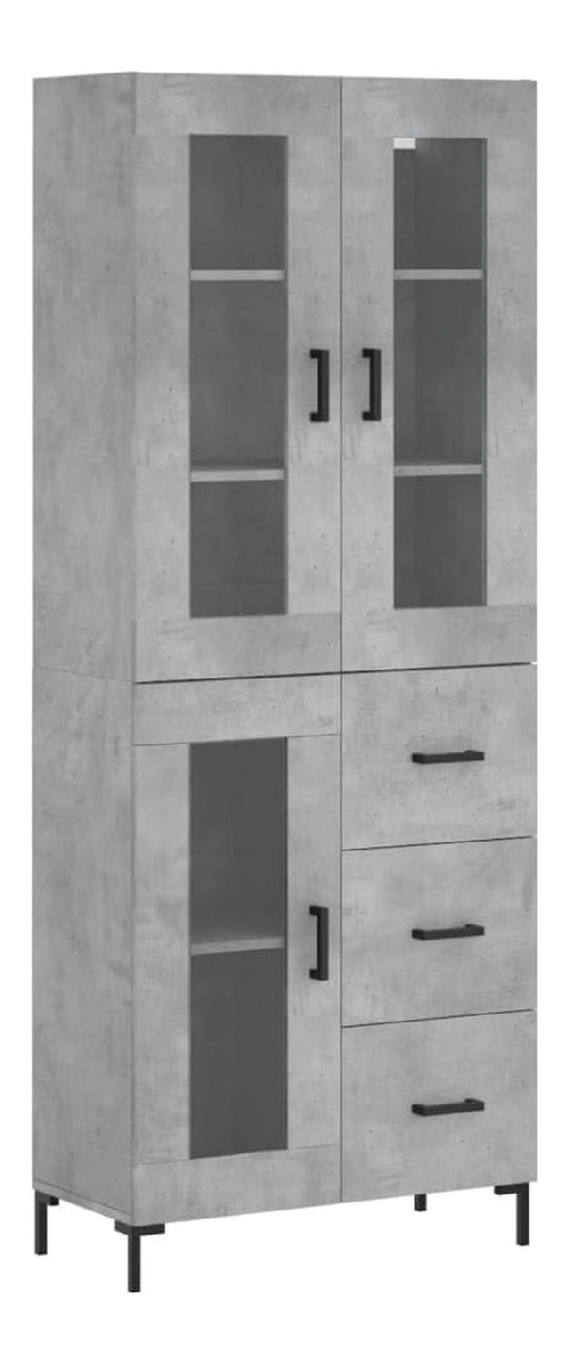 Buffets, credences et vaisseliers avec rangement ferme finition bois gris variante 489