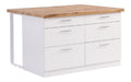 Rangements sur pied avec tiroirs avec rangement ferme blanc 126 x 104 x 80 centim