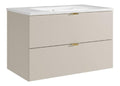 Meubles suspendus avec tiroirs avec rangement ferme beige