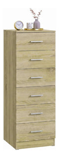 Commode de rangement avec tiroirs avec rangement ferme chene