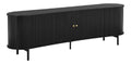 Banc TV avec rangement ferme finition bois noir 180 x 40 x 58 centim