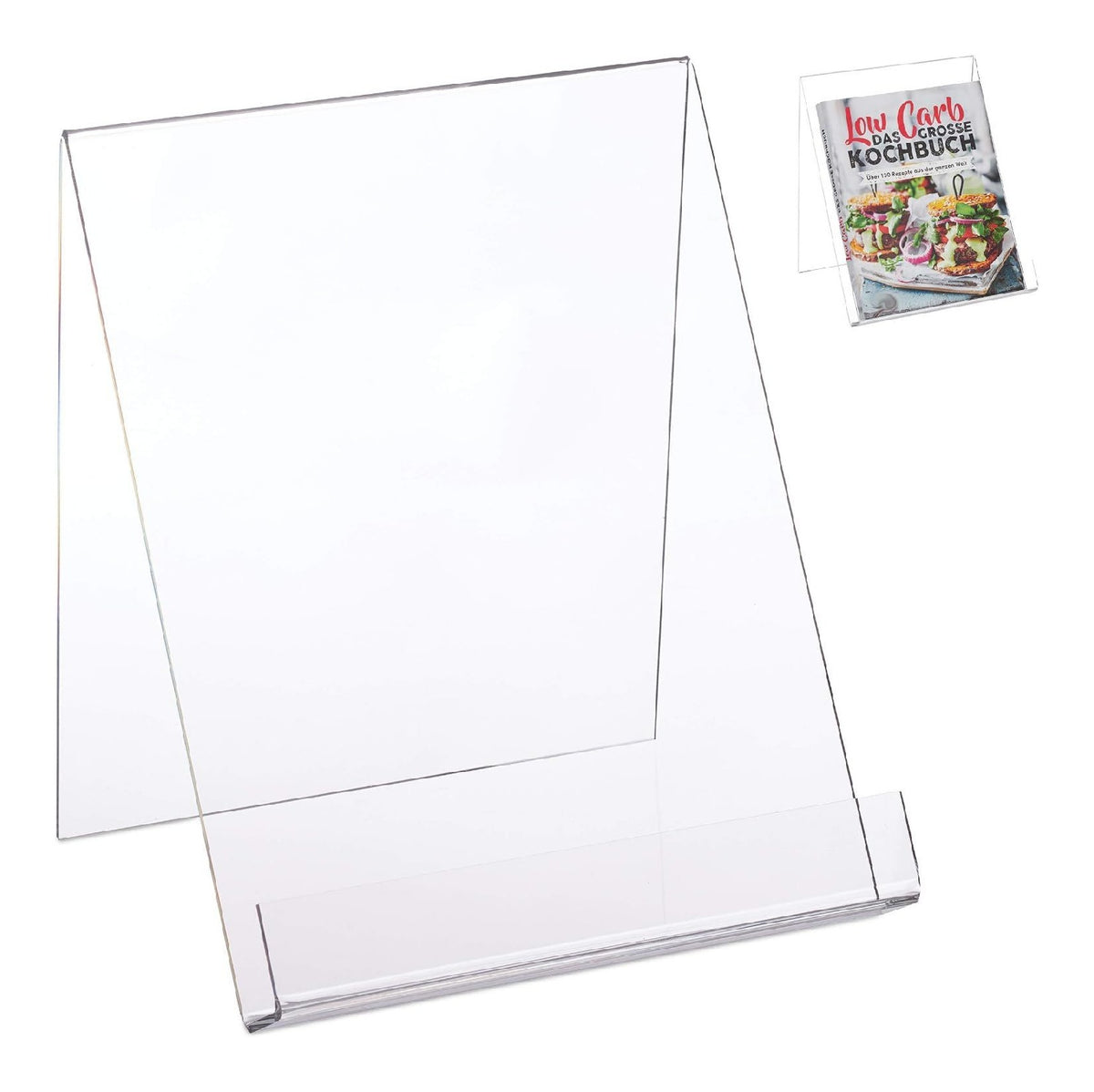 Porte-livres de bureau avec rangement ferme transparent