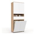 Meubles colonnes avec tiroirs avec rangement ferme blanc 70x35x170