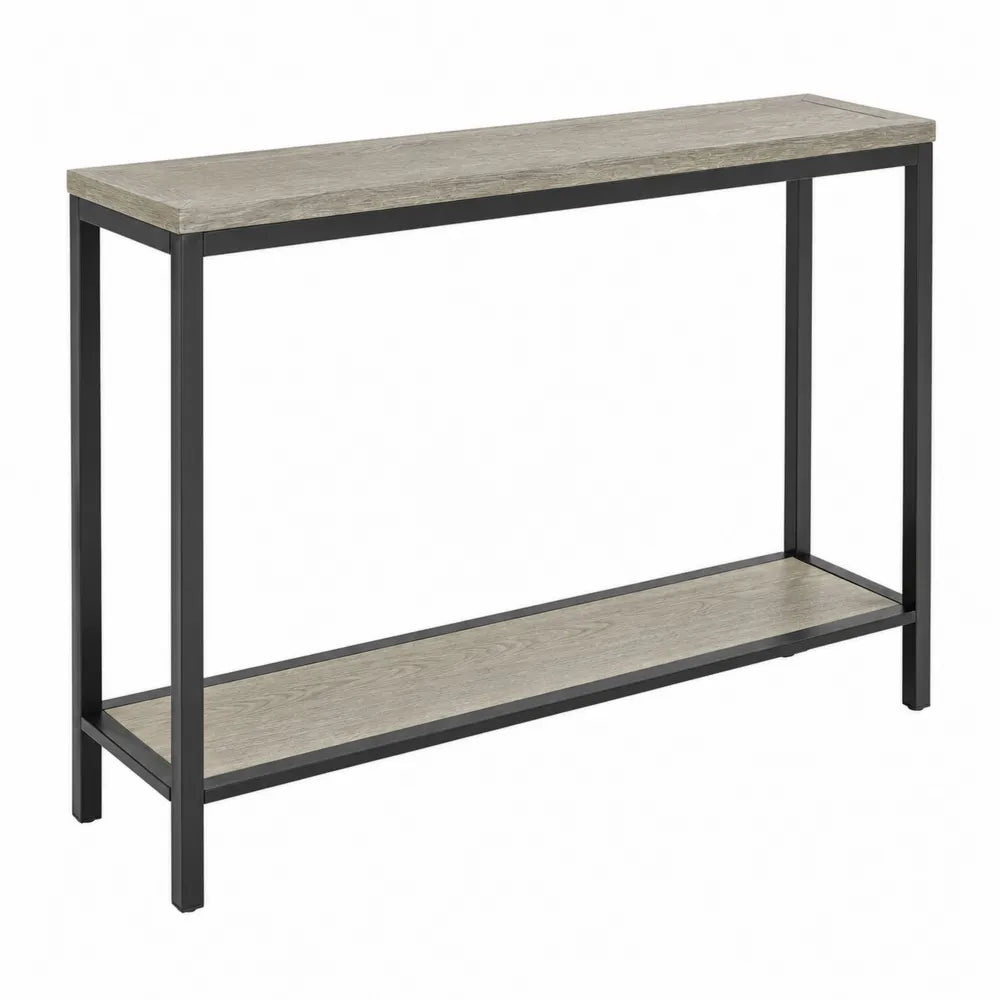 Console en bois et m¨¦tal noir 120 cm
