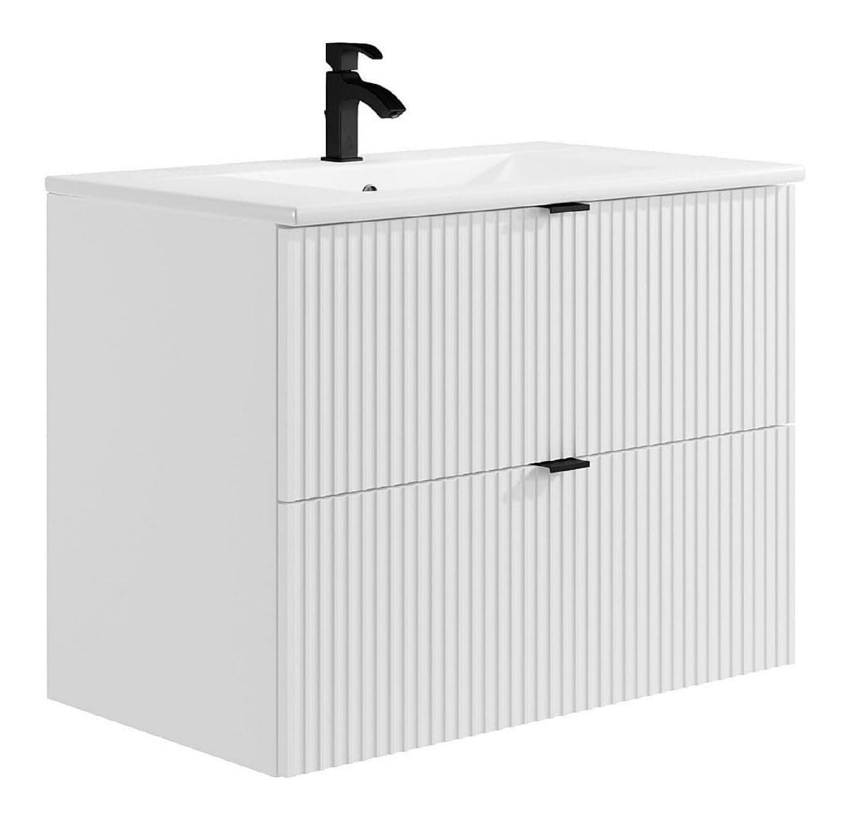 Meubles suspendus avec tiroirs avec rangement ferme blanc 80 x 47 x 60 centim