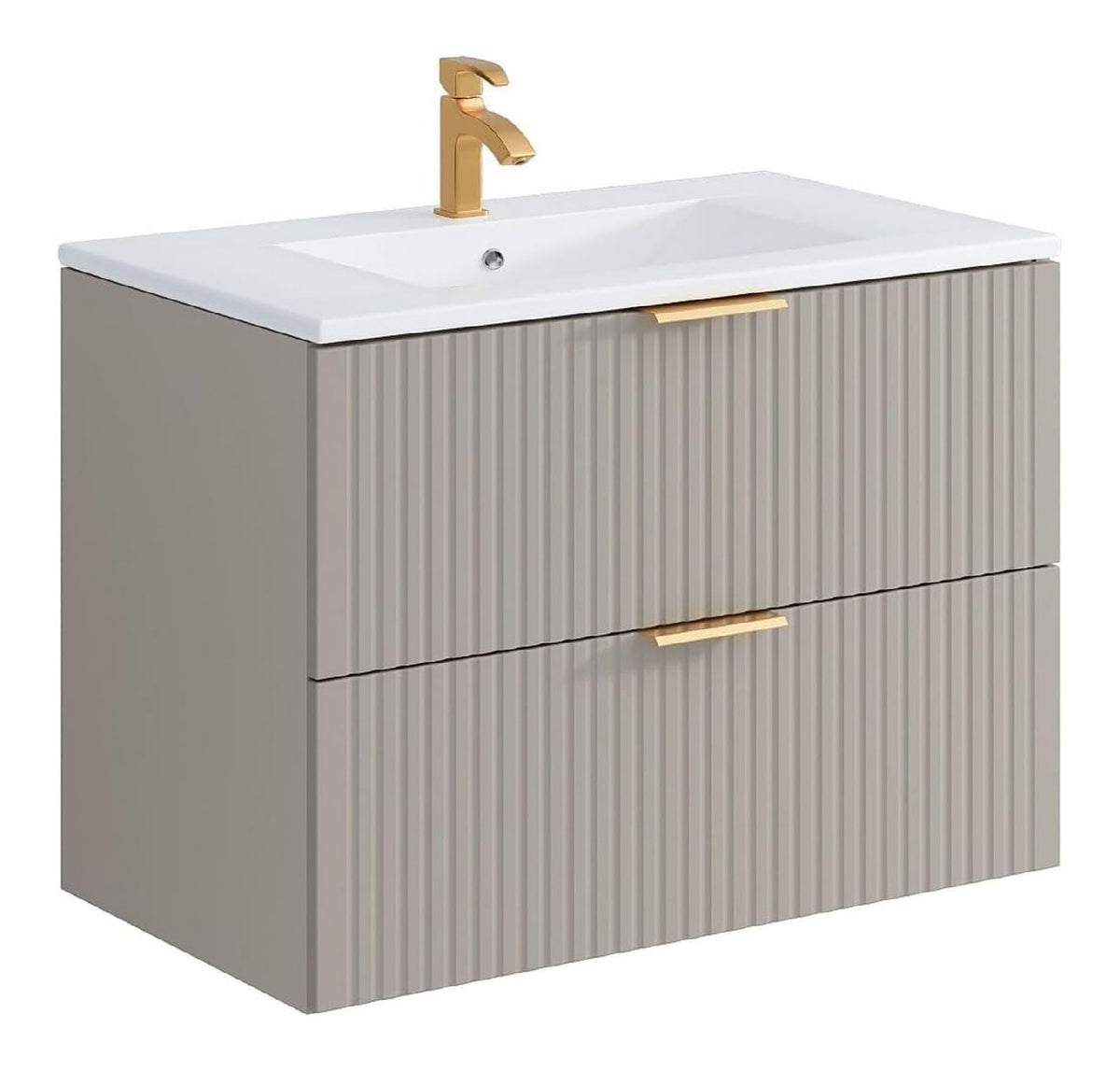 Meubles suspendus avec tiroirs avec rangement ferme beige 80 x 46 x 57 centim