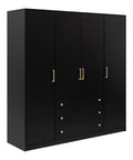 Armoire de rangement avec tiroirs avec rangement ferme noir 196 x 200 x 58 cm