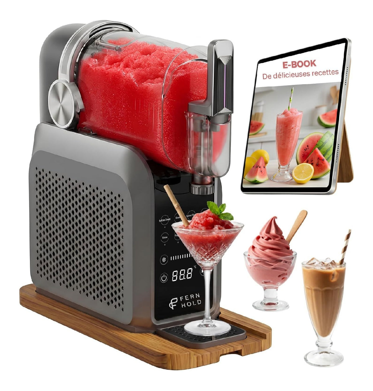 Machines a granite avec programmes noir 2 L