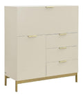 Armoire de rangement avec tiroirs avec rangement ferme beige 100 x 40 x 115 centim