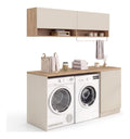 Meubles colonnes finition bois beige