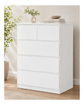 Commode de rangement avec tiroirs avec rangement ferme blanc 40 x 70 x 95 centim