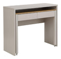 Bureau fonctionnel avec tiroirs avec rangement ferme beige 100 x 40 x 87 cm