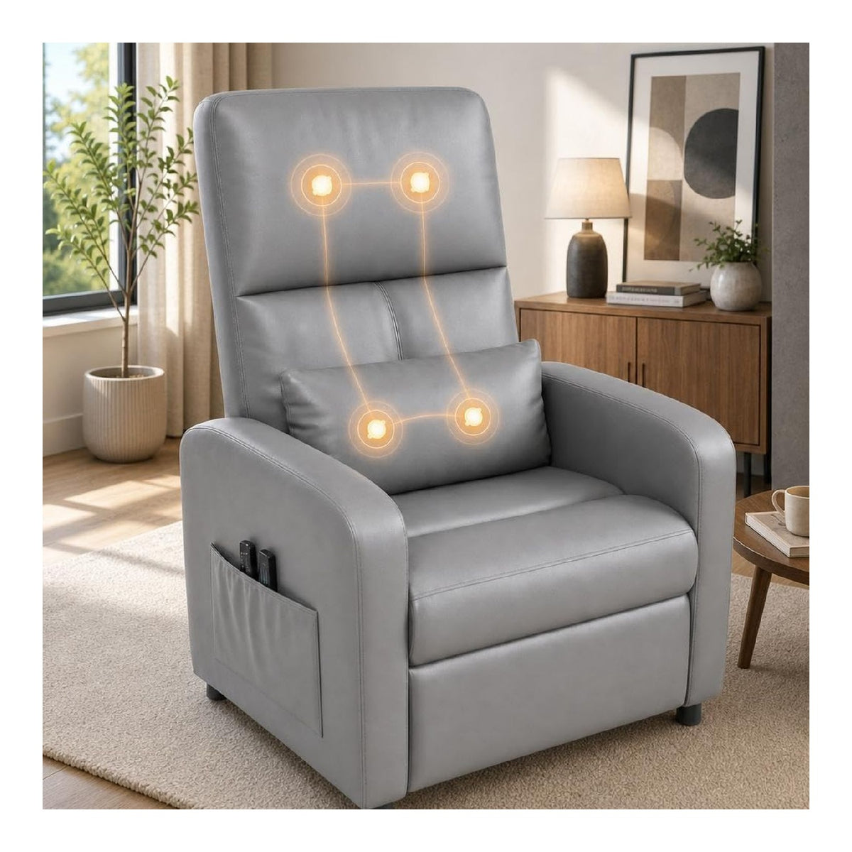 Fauteuils relaxants reglable electrique gris