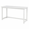 Bureau rectangulaire blanc en bois et m¨¦tal 120 cm x 60 cm x 75 cm