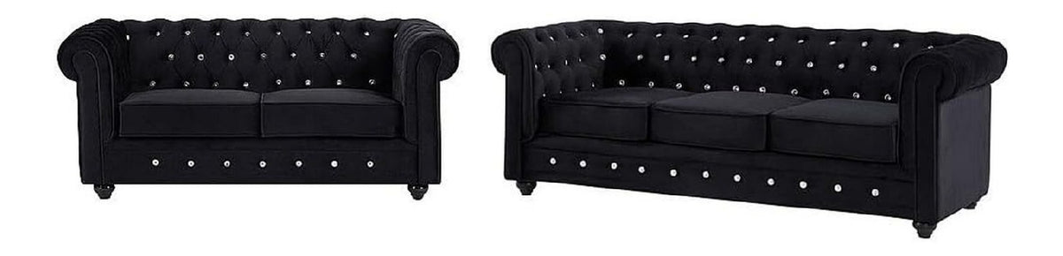 Ensembles de canapes avec rangement ferme revetement velours noir 165 x 88 x 72 centim