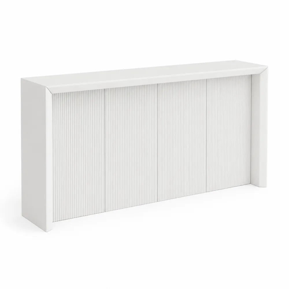Console blanche en bois MDF 120 cm