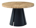 Tables avec rangement ferme finition bois noir 120 x 120 x 76 cm