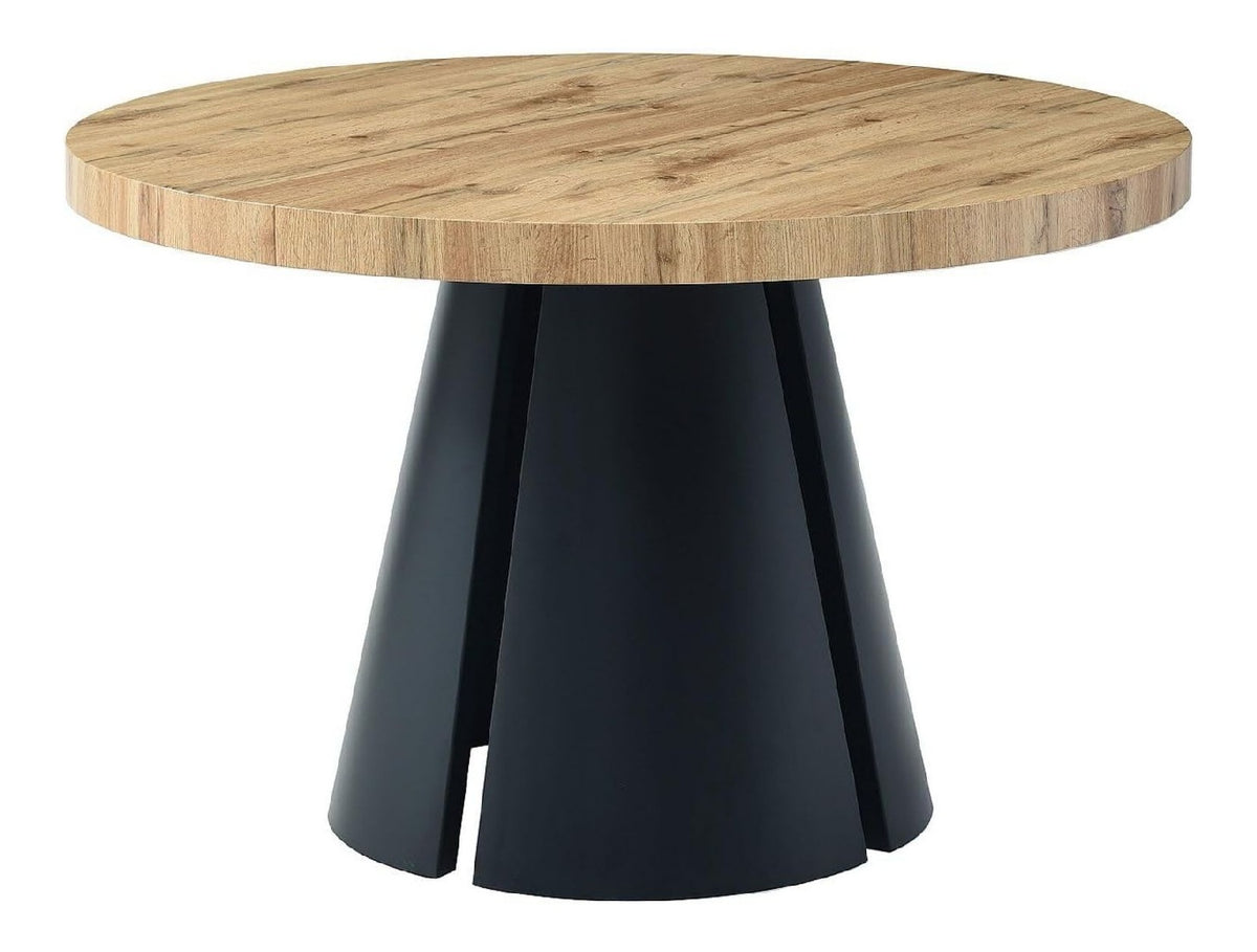 Tables avec rangement ferme finition bois noir 120 x 120 x 76 cm