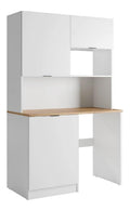 Rangements sur pied avec rangement ferme finition bois blanc 122,5 x 60 x 200 centim