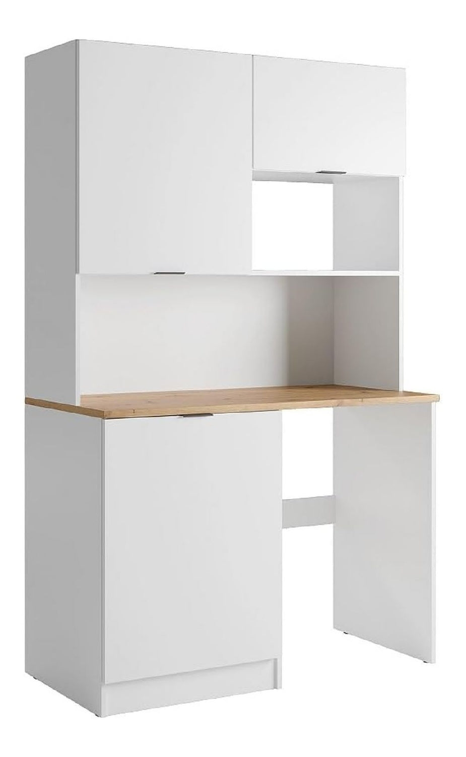 Rangements sur pied avec rangement ferme finition bois blanc 122,5 x 60 x 200 centim