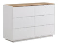 Commode de rangement avec tiroirs finition bois chene 120 x 40 x 80 centim