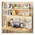 Bibliotheque reglable avec rangement ferme noyer