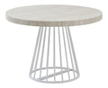 Tables avec rangement ferme finition bois blanc 110 x 110 x 76 cm