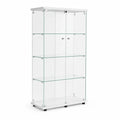 Vitrine en verre tremp¨¦ avec ¨¦tag¨¨res r¨¦glables 175x67x32cm