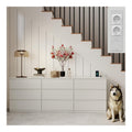 Commode de rangement avec tiroirs blanc 210 x 40 x 75 cm