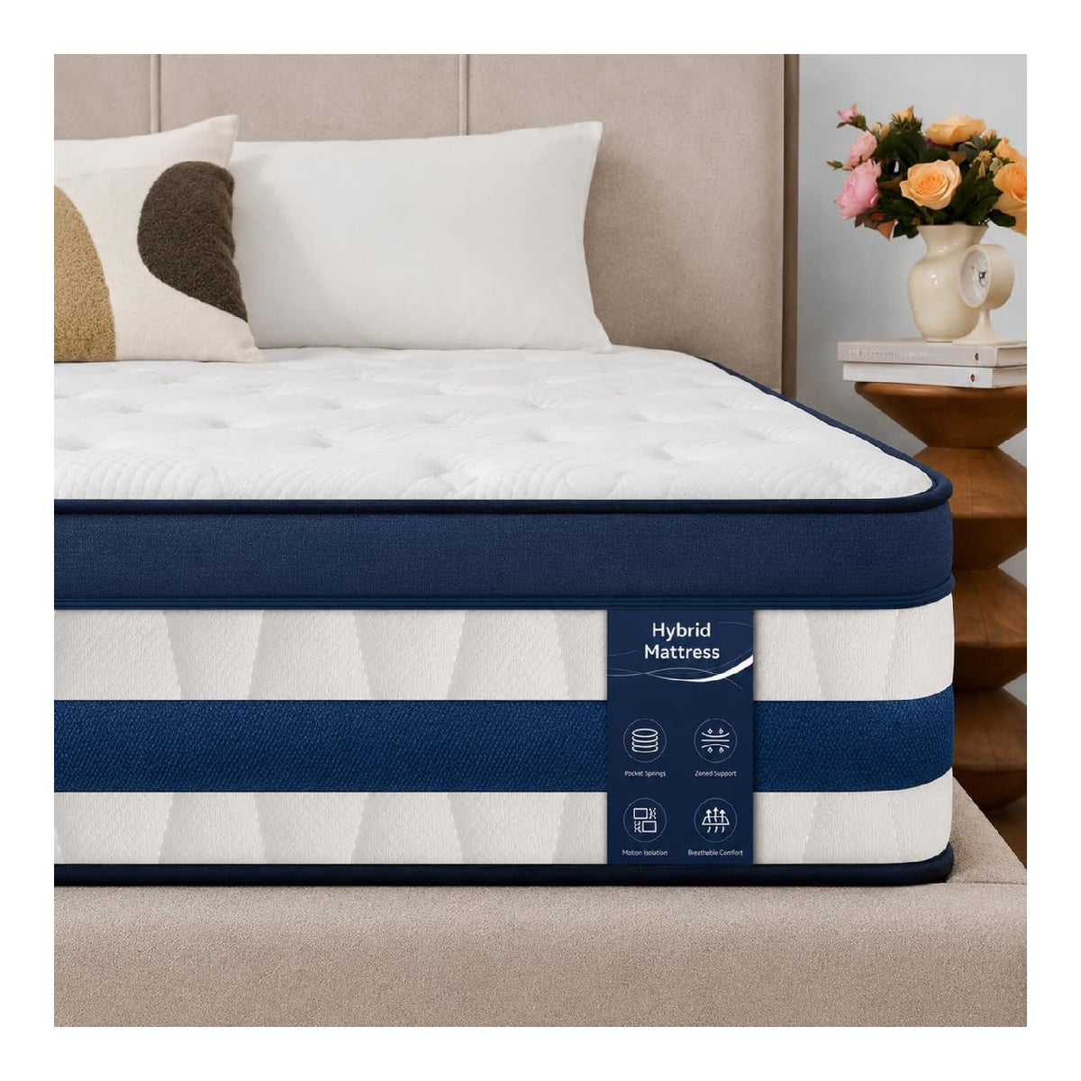 Matelas noir 140 x 200 x 26 cm