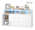 Buffets hauts reglable electrique blanc