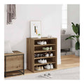 Range-chaussures avec rangement ferme finition bois chene