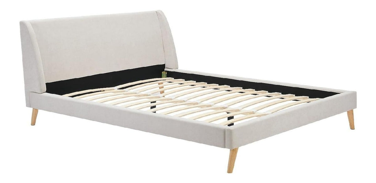 Lits avec rangement ferme finition bois beige 192 x 211 x 87 centim