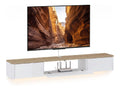 Banc TV avec tiroirs blanc