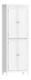 Meubles colonnes reglable avec rangement ferme blanc