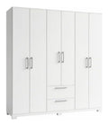 Armoire de rangement avec tiroirs avec rangement ferme blanc