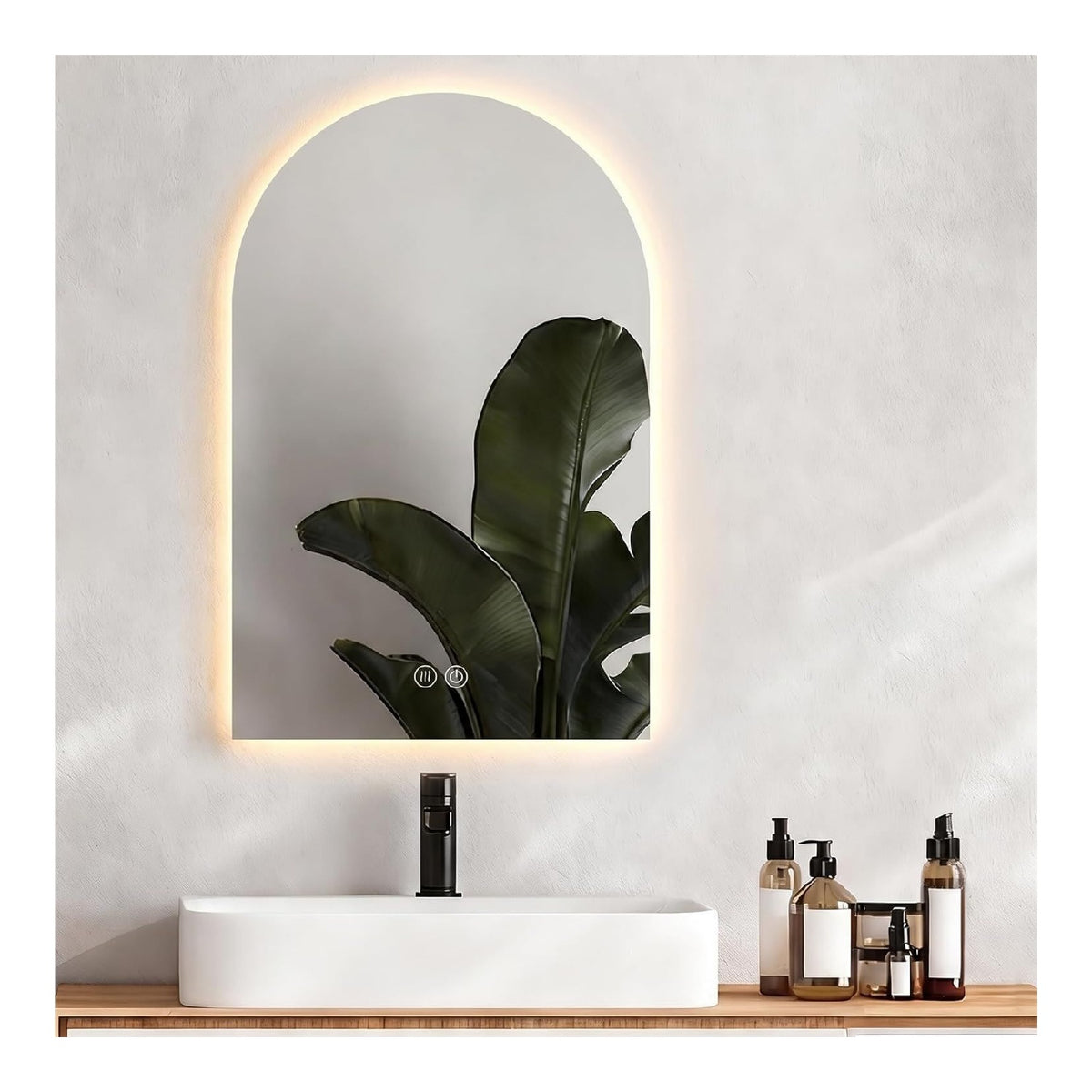 Miroirs cosmetiques muraux noir